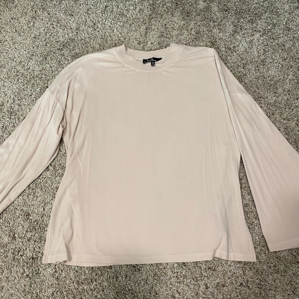 Lulus nude/beige flowy top - size XS